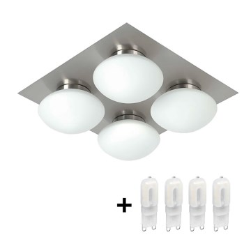 Top Light Dunaj - LED Kúpeľňové stropné svietidlo DUNAJ 4xG9/2,5W/230V IP44