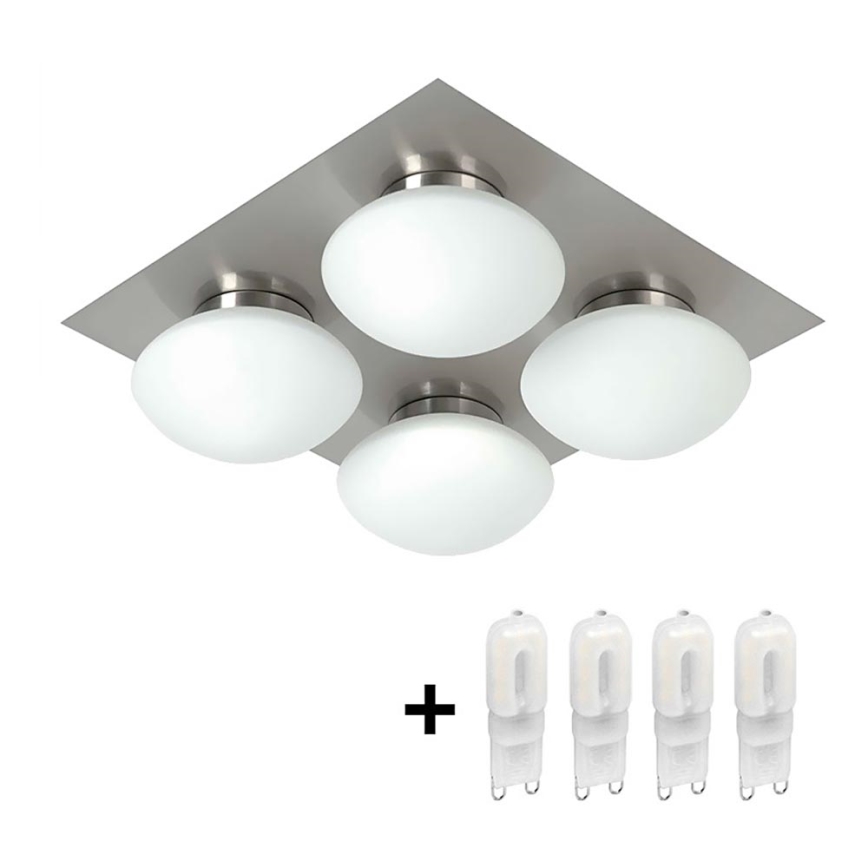 Top Light Dunaj - LED Kúpeľňové stropné svietidlo DUNAJ 4xG9/2,5W/230V IP44