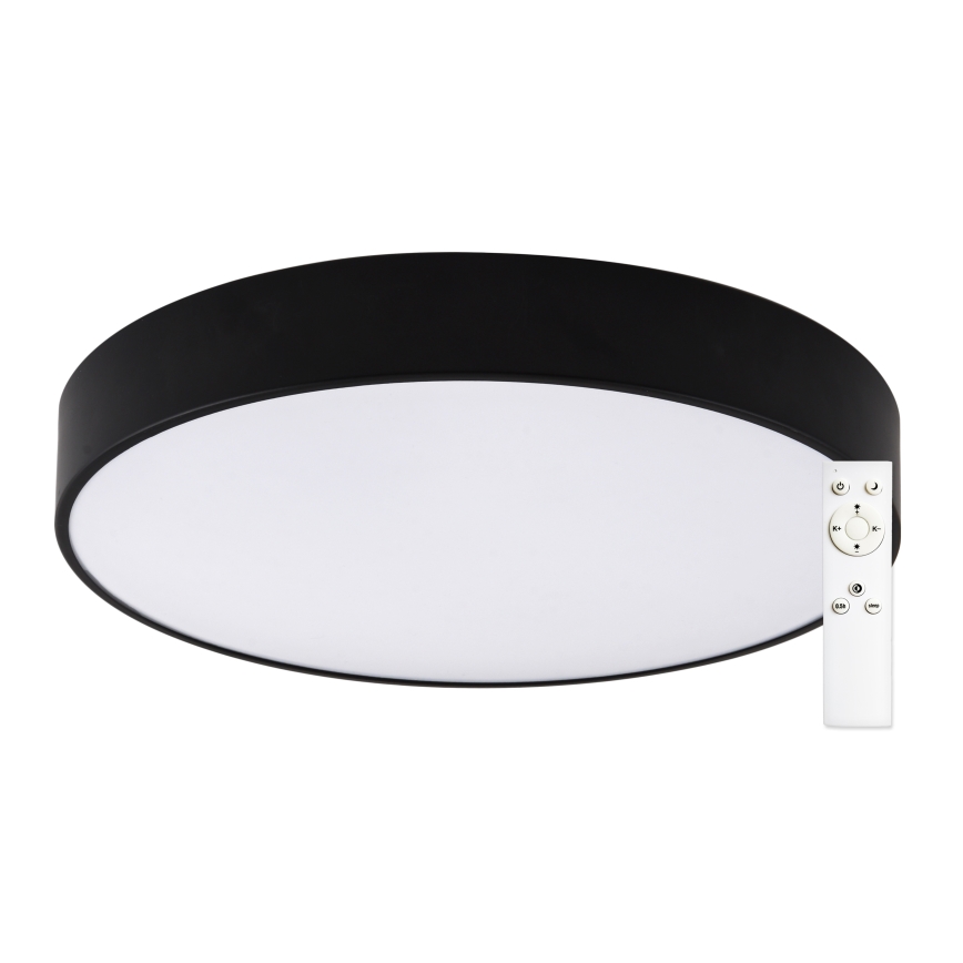Top Light - LED Stmievateľné kúpeľňové stropné svietidlo PETAL LED/48W/230V IP44 3000-6500K pr. 48 cm čierna + diaľkové ovládanie