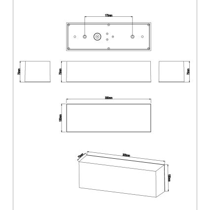 Top Light - LED Kúpeľňové nástenné svietidlo BOXTER LED/12W/230V IP65 4000K