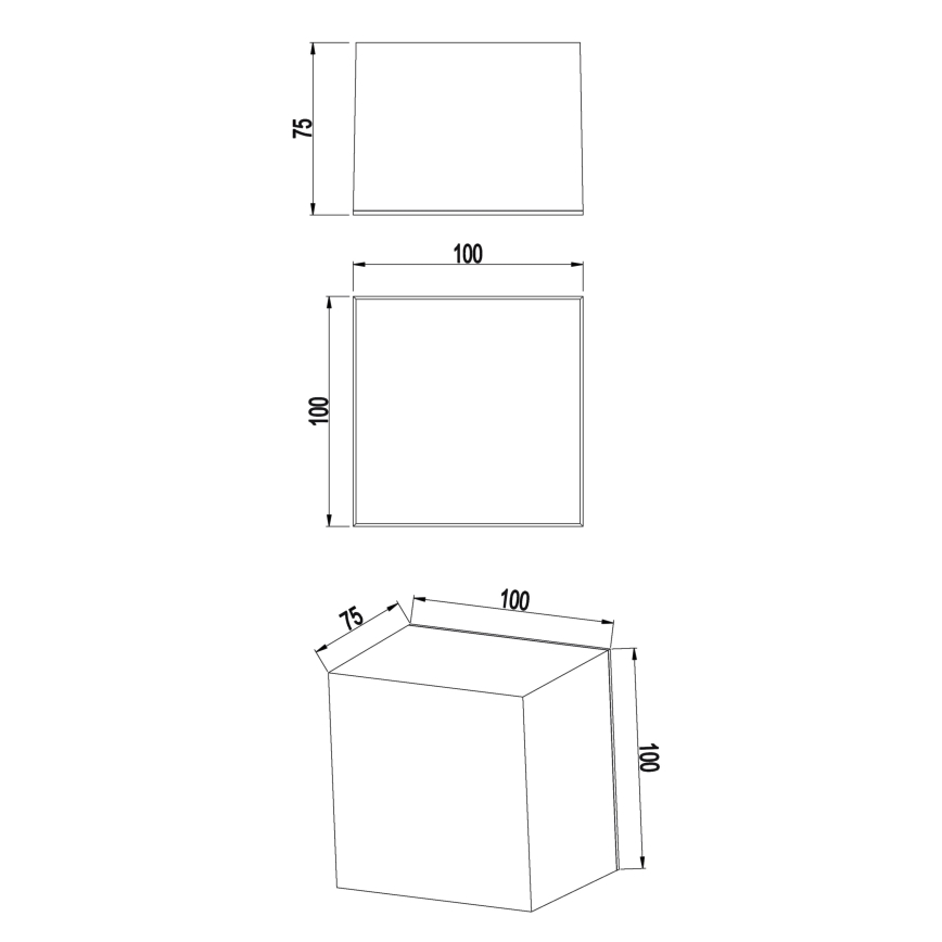 Top Light - LED Kúpeľňové nástenné svietidlo BOXTER LED/5W/230V 4000K IP65