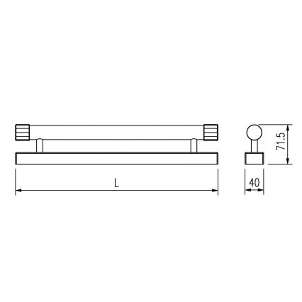 Top Light - LED kúpeľňové osvetlenie zrkadla TURIA LED/12W/230V 3000/4000/6500K IP44 60 cm čierna