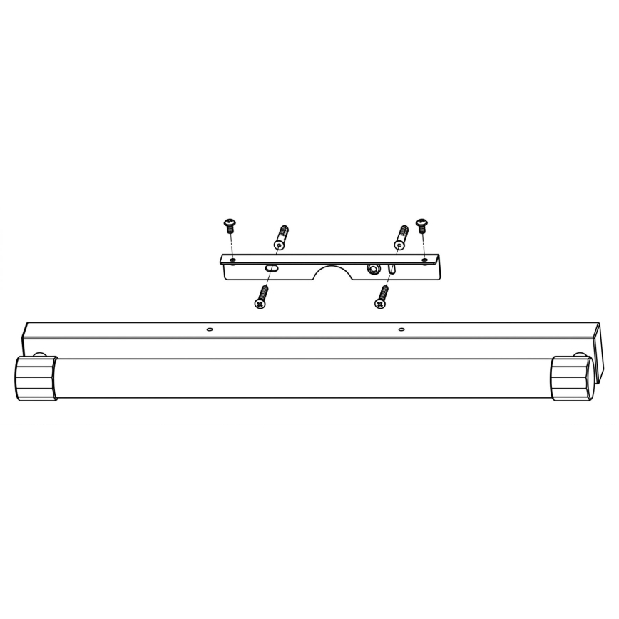 Top Light - LED kúpeľňové osvetlenie zrkadla TURIA LED/12W/230V 3000/4000/6500K IP44 60 cm čierna