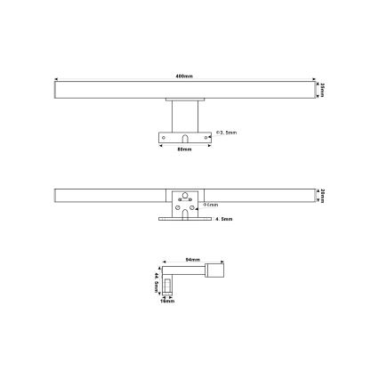 Top Light - LED Kúpeľňové osvetlenie zrkadla OREGON LED/7W/230V 40 cm IP44