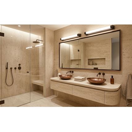 Top Light - LED Kúpeľňové osvetlenie zrkadla TURIA LED/8W/230V 3000/4000/6500K IP44 40 cm čierna