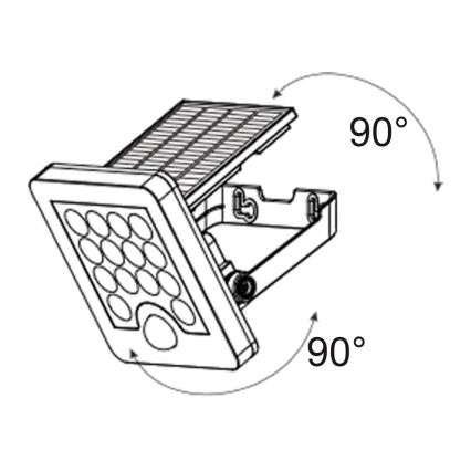 Top Light - LED Solárny nástenný reflektor so senzorom HELEON S LED/5W/3,7V IP65 4000K