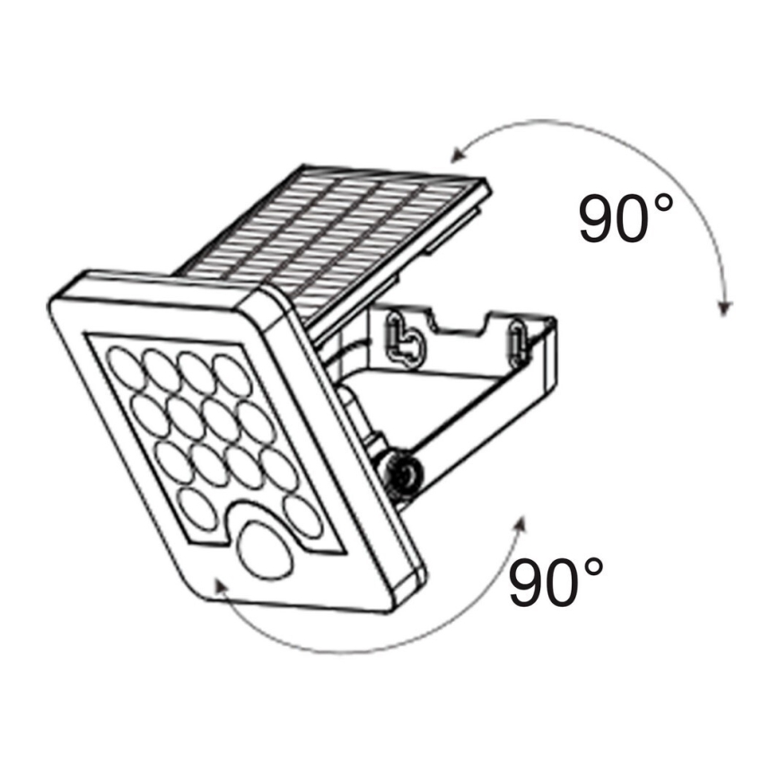Top Light - LED Solárny nástenný reflektor so senzorom HELEON S LED/5W/3,7V IP65 4000K 1800 mAh