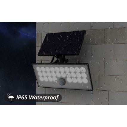 Top Light - LED Solárny nástenný reflektor so senzorom HELEON VARIO LED/8W/3,7V IP65 4000K 2200 mAh + diaľkové ovládanie