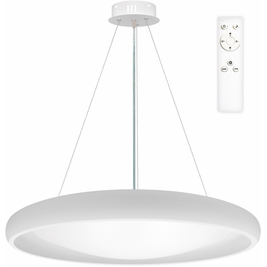 Top Light - LED Stmievateľný luster na lanku SALERNO LED/60W/230V 3000-6500K pr. 60 cm biela + diaľkové ovládanie