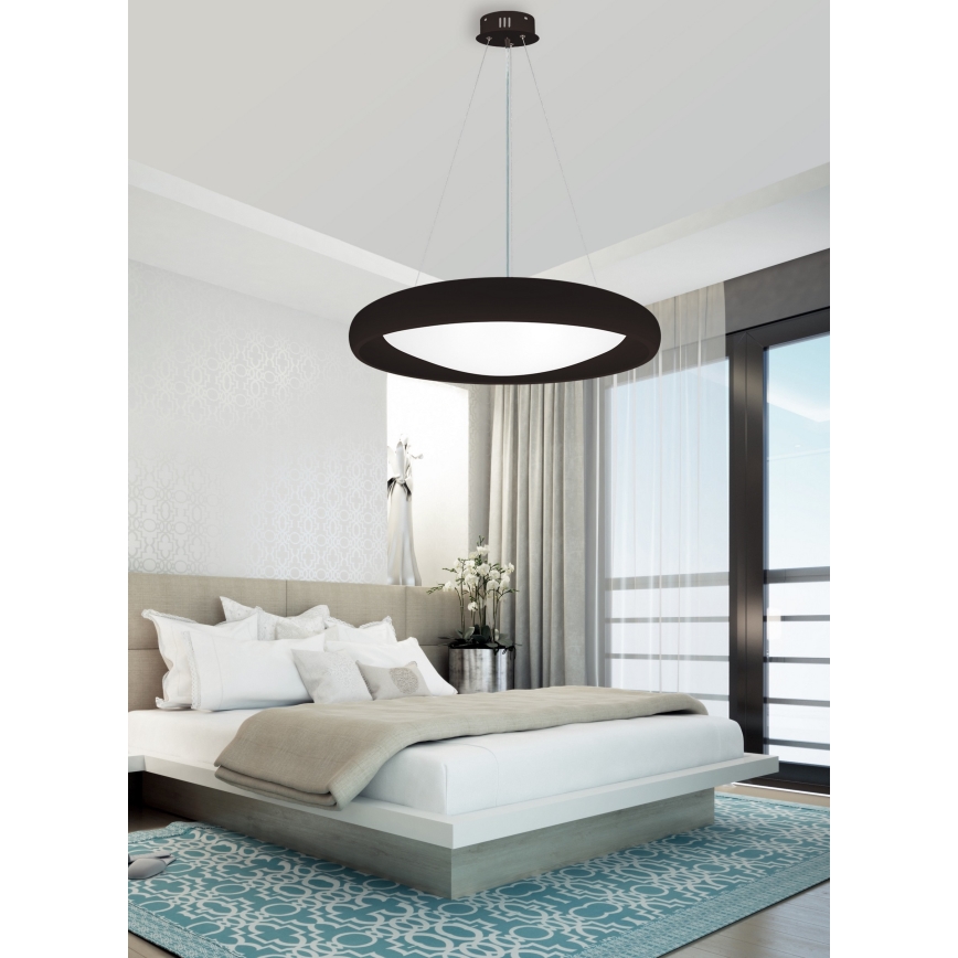 Top Light - LED Stmievateľný luster na lanku SALERNO LED/60W/230V 3000-6500K pr. 60 cm čierna + diaľkové ovládanie