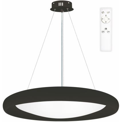 Top Light - LED Stmievateľný luster na lanku SALERNO LED/60W/230V 3000-6500K pr. 60 cm čierna + diaľkové ovládanie
