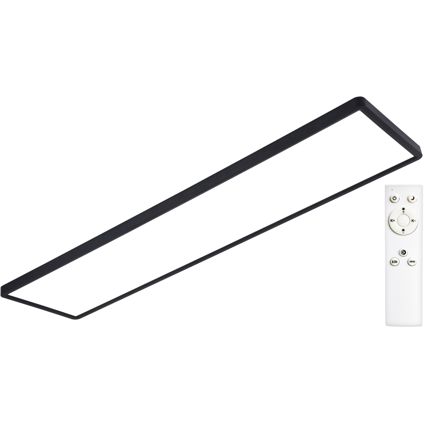 Top Light - LED Stmievateľný prisadený panel REVIT LED/70W/230V 3000-6500K 120x30 cm čierna + diaľkové ovládanie