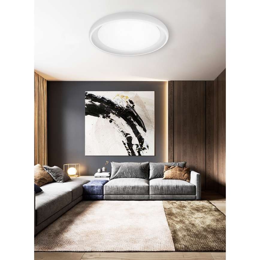 Top Light - LED Stmievateľné stropné svietidlo SALERNO LED/60W/230V 3000-6500K pr. 60 cm biela + diaľkové ovládanie
