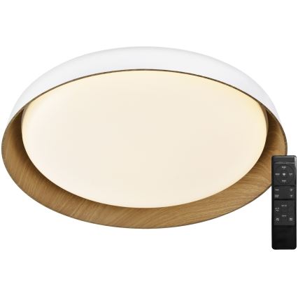 Top Light - LED Stmievateľné stropné svietidlo SATELLITE LED/36W/230V 3000-6500K pr. 43 cm biela/hnedá + diaľkové ovládanie