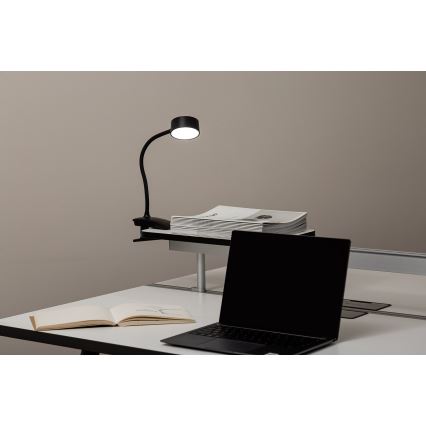 Top Light - LED Stmievateľná dotyková stolná lampa s klipom BELLA LED/4,8W/5V 3000-6500K čierna