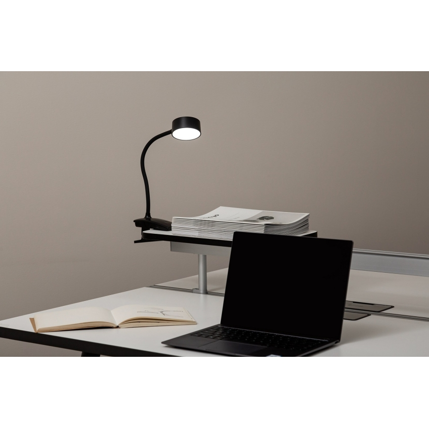 Top Light - LED Stmievateľná dotyková stolná lampa s klipom BELLA LED/4,8W/5V 3000-6500K čierna