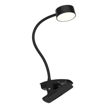 Top Light - LED stmievateľná dotyková stolová lampa s klipom BELLA LED/4,8W/5V 3000-6500K čierna