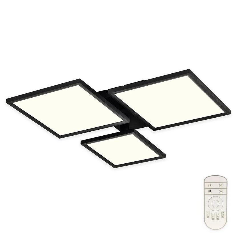 Top Light - LED Stmievateľný prisadený luster MERKUR LED/50W/230V 3000-6500K čierna + diaľkové ovládanie