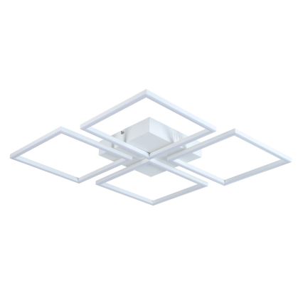 Top Light - LED Stmievateľný prisadený luster RIVIERA 4xLED/16,25W/230V hranatý biela + diaľkové ovládanie