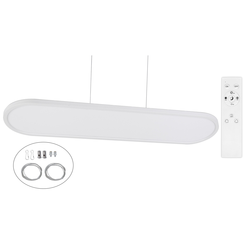Top Light - LED stmievateľné stropné prisadené závesné svietidlo OVAL LED/36W/230V 3000-6500K biela + diaľkové ovládanie