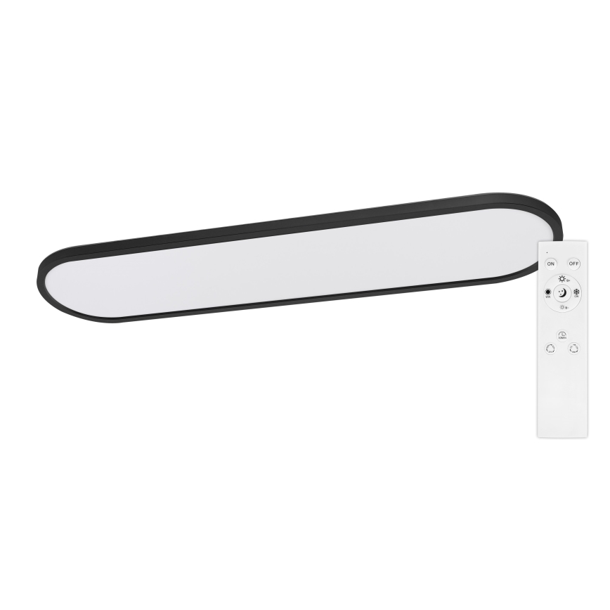 Top Light - LED Stmievateľné stropné prisadené závesné svietidlo OVAL LED/36W/230V 3000-6500K čierna + diaľkové ovládanie