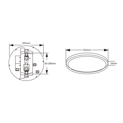 Top Light - LED stropné svietidlo s pohybovým senzorom REVIT LED/12/18/24W/230V 3000/4000/6500K pr. 30 cm biela