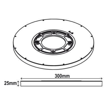 Top Light - LED Stropné svietidlo REVIT LED/24W/230V 3000/4000/6500K pr. 30 cm biela