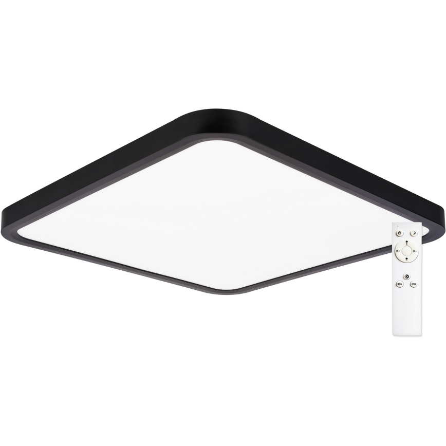 Top Light - LED Stmievateľné stropné svietidlo REVIT LED/36W/230V 3000-6500K 40x40 cm čierna + diaľkové ovládanie