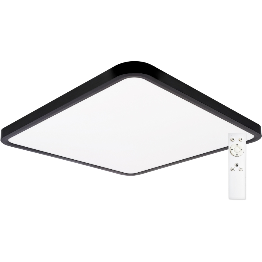 Top Light - LED Stmievateľné stropné svietidlo REVIT LED/50W/230V 3000-6500K 50x50 cm čierna + diaľkové ovládanie