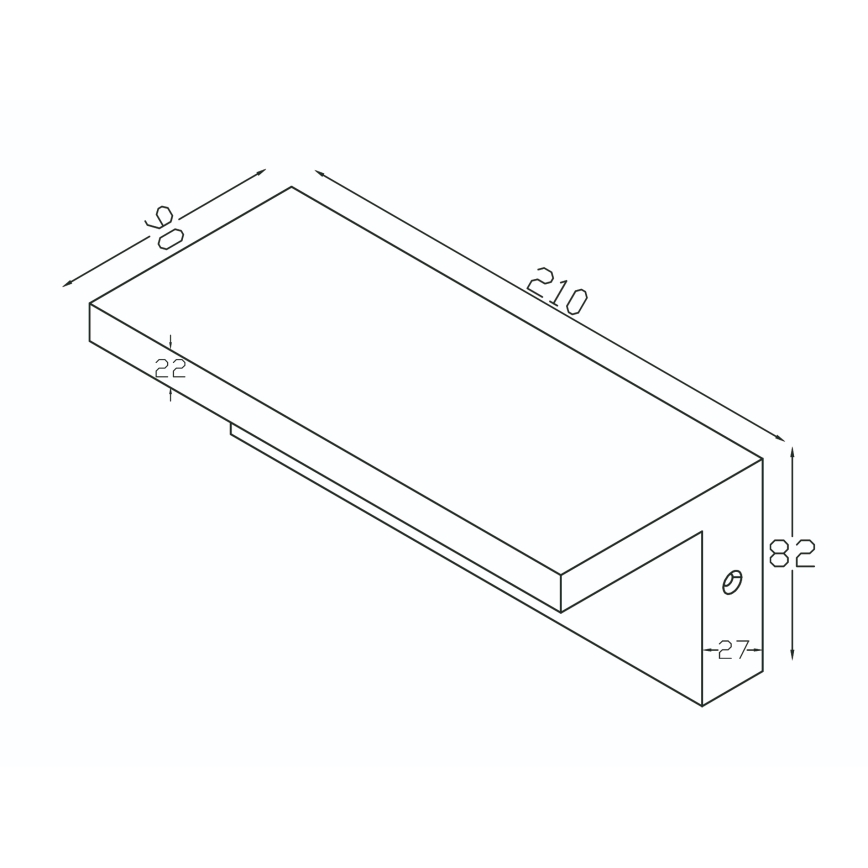 Top Light - LED vonkajšie nástenné svietidlo ELON LED/10W/230V 3000/4000/6000K IP54 čierna