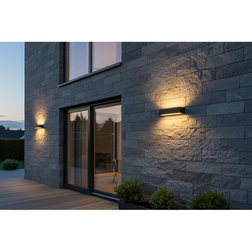 Top Light - LED vonkajšie nástenné svietidlo IMOLA LED/16W/230V 3000/4000/6000K IP54 30 cm čierna