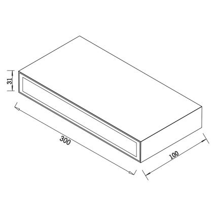 Top Light - LED Vonkajšie nástenné svietidlo OBLIGO LED/12W/230V IP65 čierna