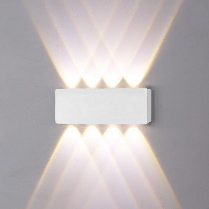 Top Light - LED Vonkajšie nástenné svietidlo RAY B LED/8W/230V IP44 4000K biela
