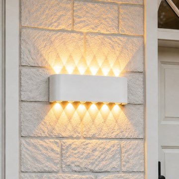 Top Light - LED Vonkajšie nástenné svietidlo RAY LED/10W/230V 3000/4000/6500K IP54 biela