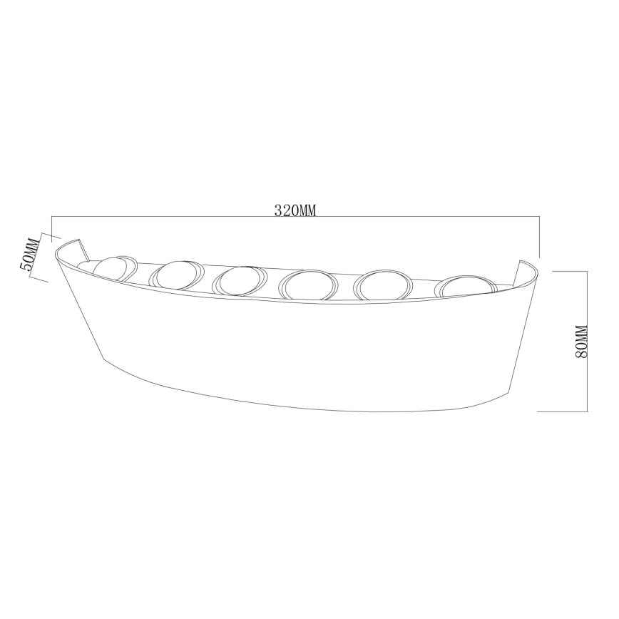 Top Light - LED Vonkajšie nástenné svietidlo RAY LED/10W/230V 3000/4000/6500K IP54 biela