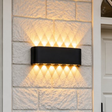 Top Light - LED vonkajšie nástenné svietidlo RAY LED/10W/230V 3000/4000/6500K IP54 čierna
