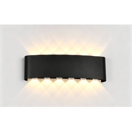 Top Light - LED vonkajšie nástenné svietidlo RAY LED/10W/230V 3000/4000/6500K IP54 čierna