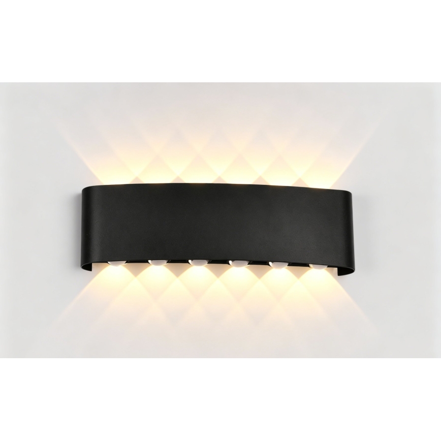 Top Light - LED vonkajšie nástenné svietidlo RAY LED/10W/230V 3000/4000/6500K IP54 čierna