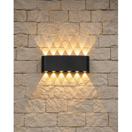 Top Light - LED vonkajšie nástenné svietidlo RAY LED/10W/230V 3000/4000/6500K IP54 čierna