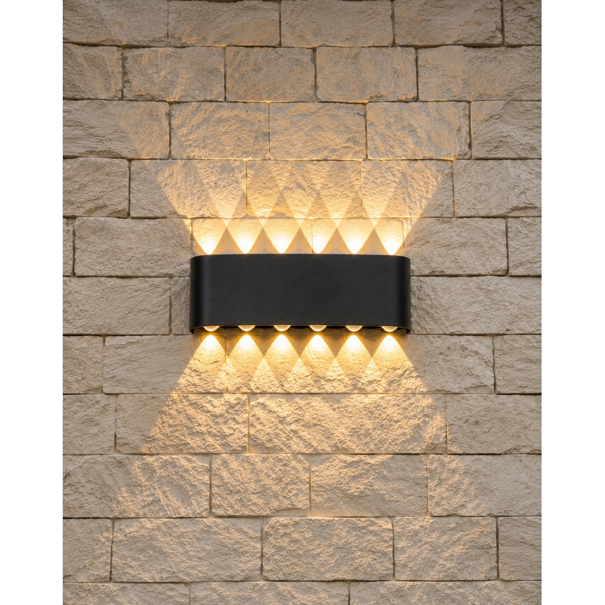 Top Light - LED vonkajšie nástenné svietidlo RAY LED/10W/230V 3000/4000/6500K IP54 čierna