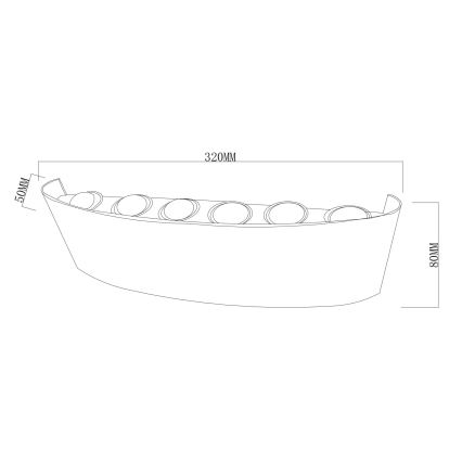 Top Light - LED vonkajšie nástenné svietidlo RAY LED/10W/230V 3000/4000/6500K IP54 čierna