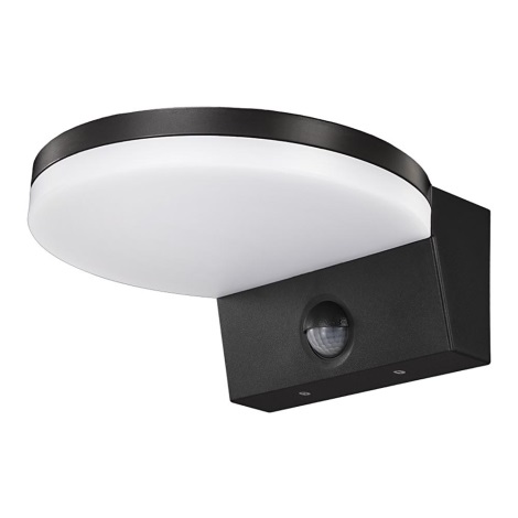 Top Light - LED Vonkajšie nástenné svietidlo so senzorom NOVARA LED/15W/230V IP65 čierna