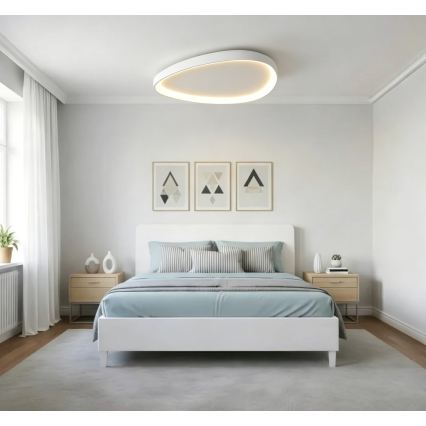 Top Light - LED Stmievateľné stropné svietidlo ECLIPSE LED/55W/230V 3000-6500K pr. 60 cm biela + diaľkové ovládanie