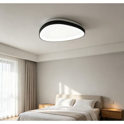 Top Light - LED Stmievaťeľné stropné svietidlo ECLIPSE LED/55W/230V 3000-6500K priemer 60 cm čierna + diaľkové ovládanie