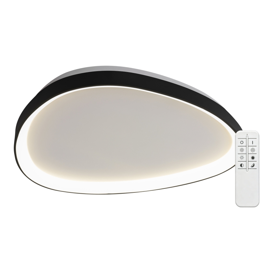 Top Light - LED Stmievaťeľné stropné svietidlo ECLIPSE LED/55W/230V 3000-6500K priemer 60 cm čierna + diaľkové ovládanie
