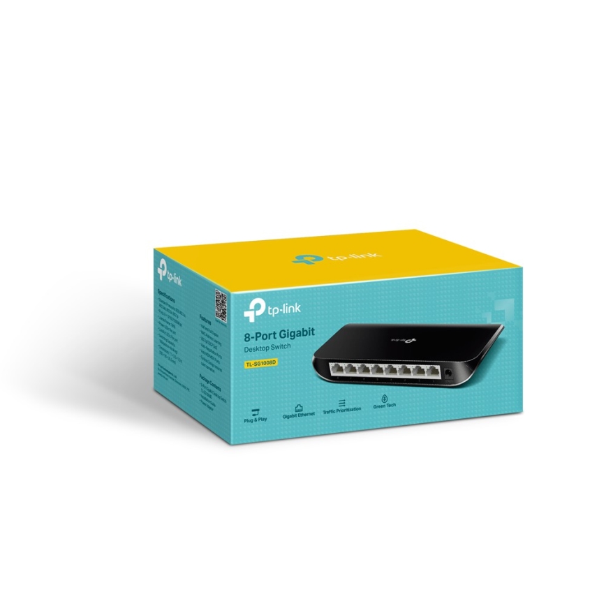 TP-Link - 8-portový gigabitový stolný prepínač