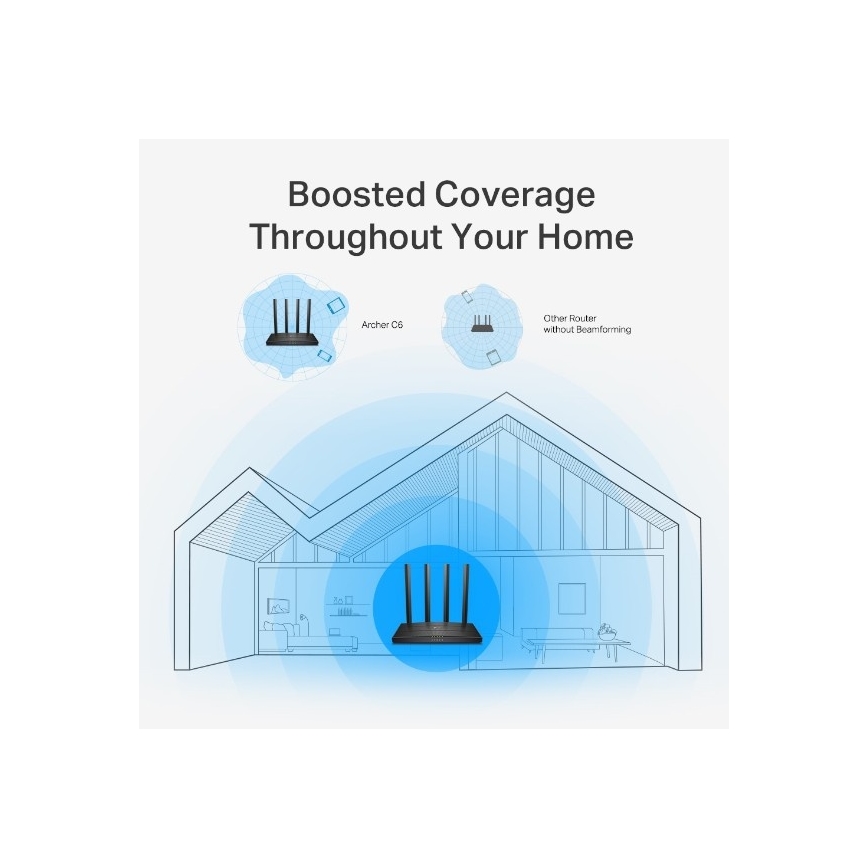 TP-Link - Bezdrôtový gigabitový MU-MIMO router Archer C6 V3.2 Wi-Fi