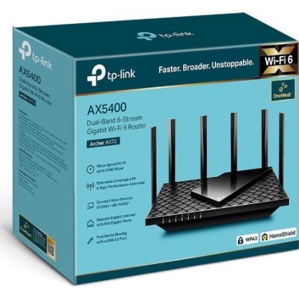 TP-Link - Dvojpásmový gigabitový Wi-Fi 6 router Archer AX72