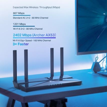 TP-Link - Dvojpásmový gigabitový Wi-Fi 6 smerovač Archer AX53