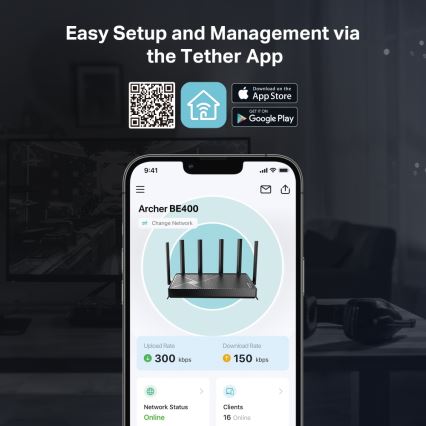 TP-Link - Dvojpásmový router Wi‑Fi 7 Archer BE400